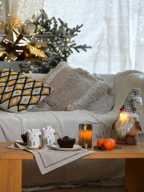 Гном декоративный новогодний MBM HOME модель DH-NY-10 KHAKI Фото