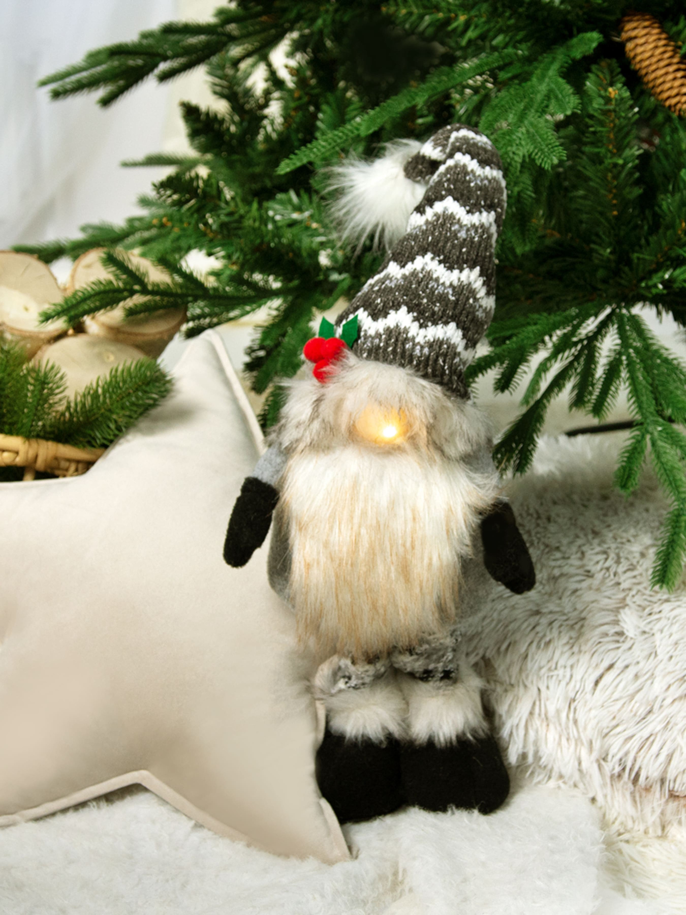 Гном декоративный новогодний MBM HOME модель DH-NY-12 GRAY Фото