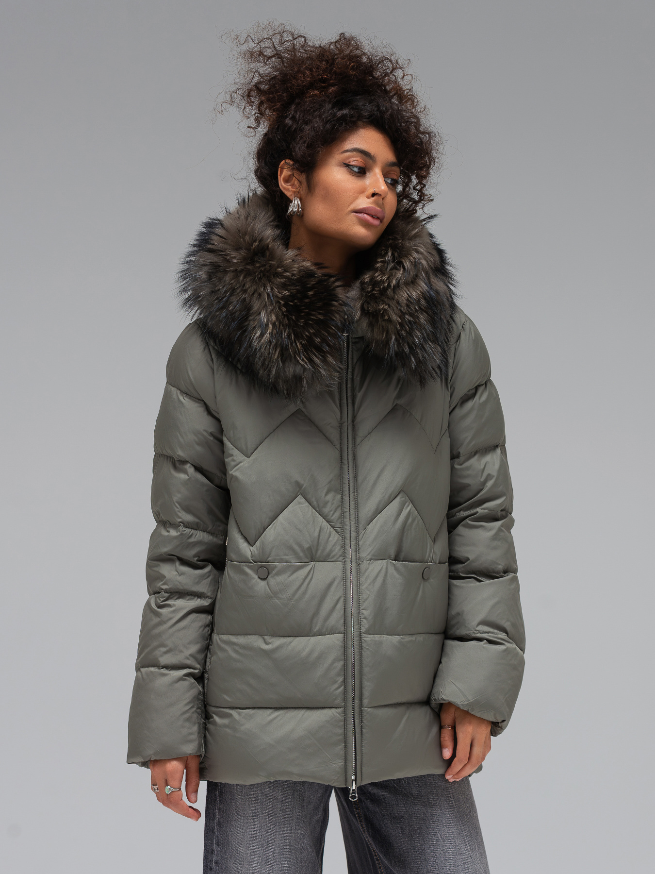 Зимова куртка VIVA WEAR модель 565-oliva Фото