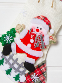 Сапожок для подарков новогодний MBM MY HOME модель DH-NY-13 WHITE Фото