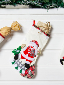 Сапожок для подарков новогодний MBM MY HOME модель DH-NY-13 WHITE Фото