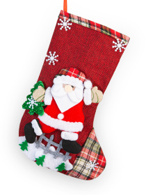 Чобіток для подарунків новорічний MBM HOME модель DH-NY-14 RED Фото