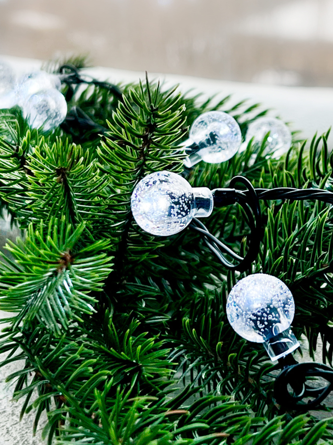 Лента светодиодная "Шарики" холодный свет MBM MY HOME модель DH-LAMP-10 WHITE Фото