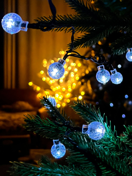 Стрічка світлодіодна "Кульки" холодне світло MBM MY HOME модель DH-LAMP-10 WHITE Фото