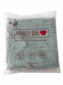 Детское полотенце с капюшоном  органический хлопок ( муслин) – 6-слойный, мягкий, дышащий, гипоаллергенный,  от 0 до 2 лет Зелёный Lovely Svi  модель 21801258 Фото