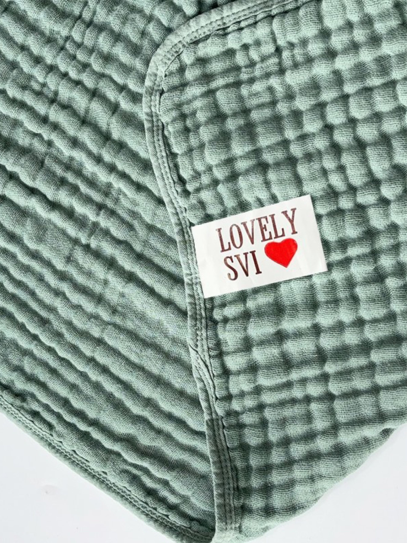 Дитячий рушник з капюшоном органічна бавовна ( муслін) – 6-шарів, м'який, дихаючий, гіпоалергенний -  від 0 до 2 років Зелений Lovely Svi  модель 21801258 Фото