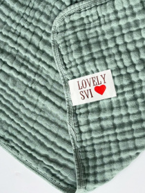 Дитячий рушник з капюшоном органічна бавовна ( муслін) – 6-шарів, м'який, дихаючий, гіпоалергенний -  від 0 до 2 років Зелений Lovely Svi  модель 21801258 Фото