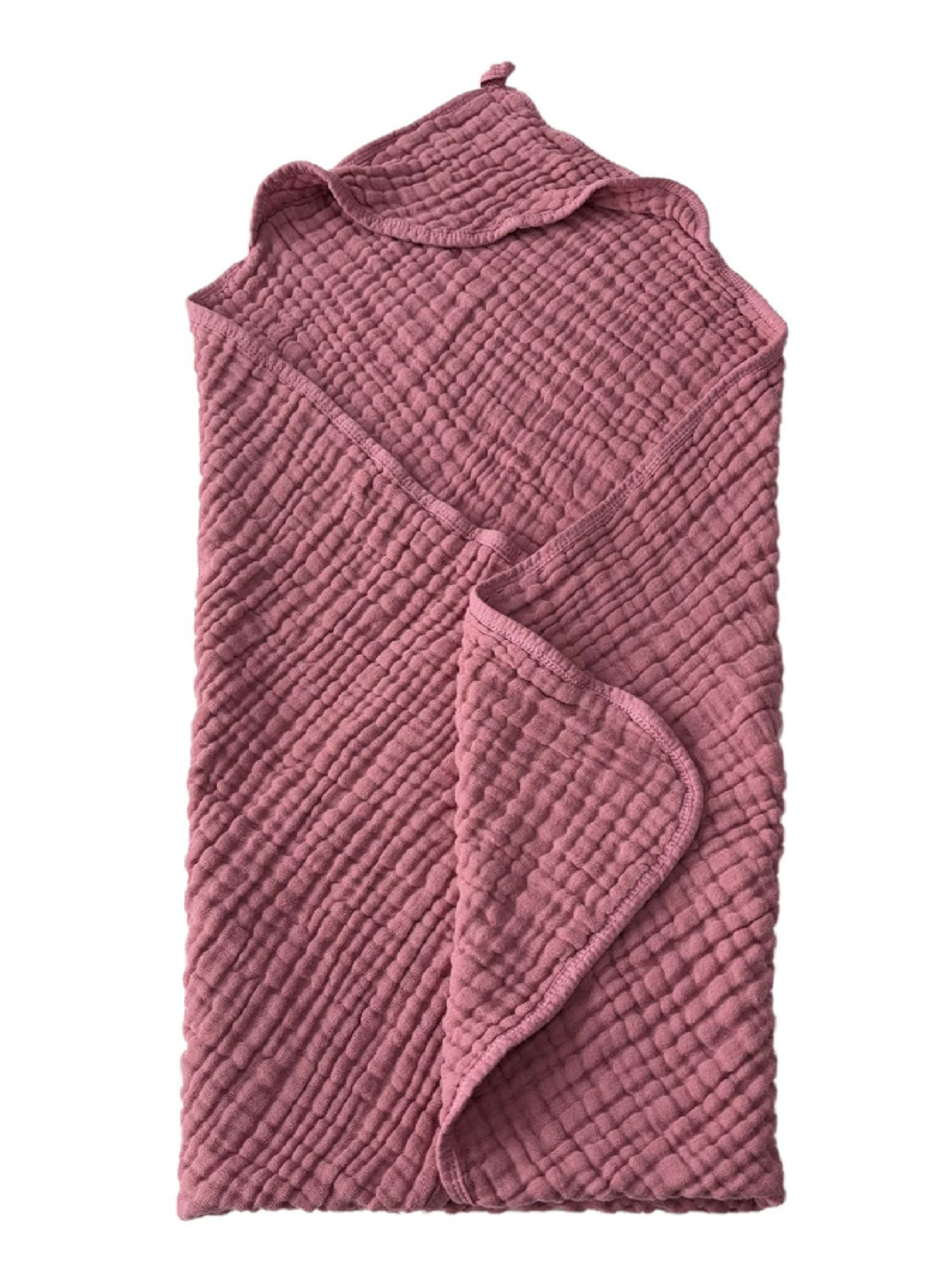 Детское полотенце с капюшоном органический хлопок ( муслин) – 6-слойный, мягкий, дышащий, гипоаллергенный, от 0 до 2 лет Розовый Lovely Svi  модель 2001251 Фото