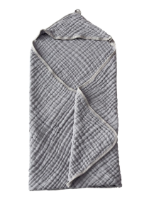 Детское полотенце с капюшоном органический хлопок ( муслин) – 6-слойный, мягкий, дышащий, гипоаллергенный,  от 0 до 2 лет Серый Lovely Svi  модель 21701251 Фото