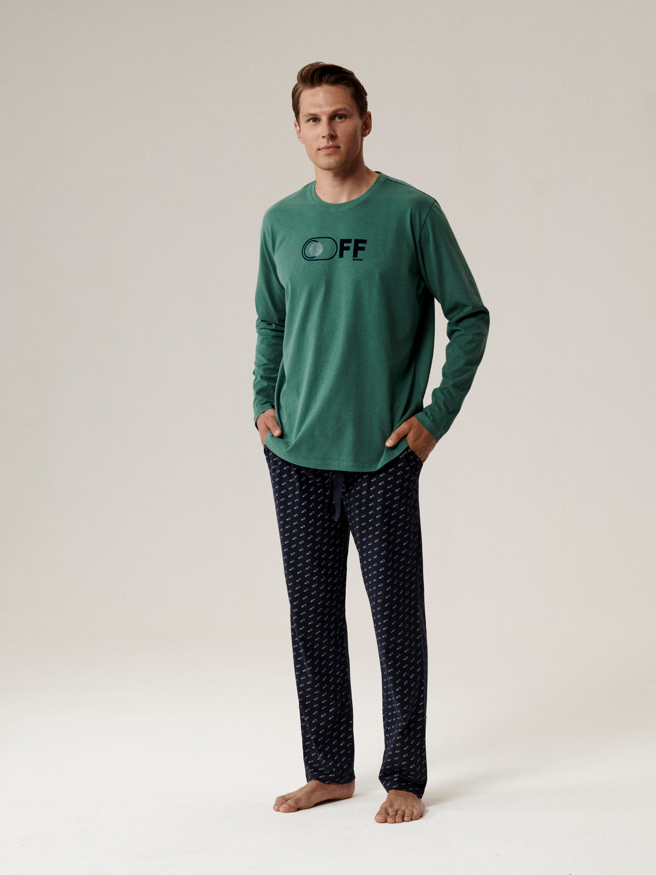 Пижама Atlantic модель NMP-390_ZIE_GRA Пижама Atlantic модель NMP-390_ZIE_GRA Фото