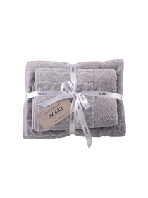 Набор полотенец цвет серый 2 шт SOHO модель ЦБ-00249451 Набор полотенец цвет серый 2 шт SOHO модель ЦБ-00249451 Фото
