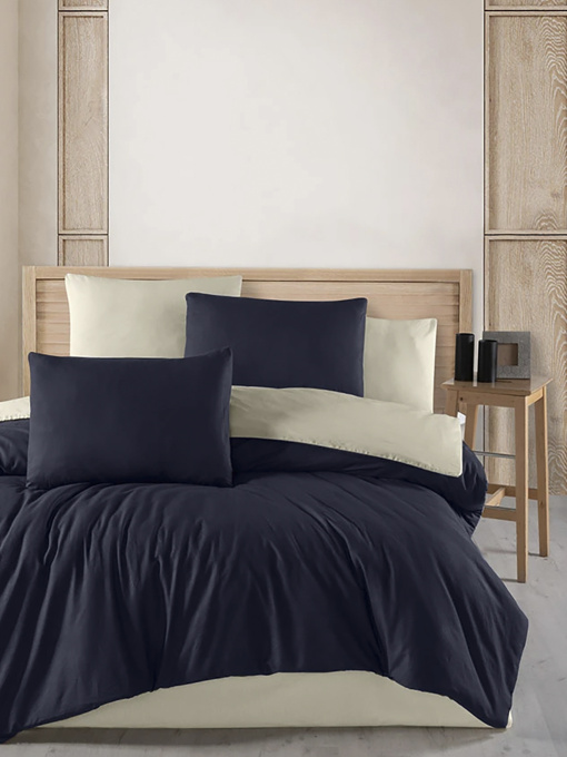 Півтораспальний комплект постільної білизни колір темно-синій SOHO модель ЦБ-00249467 Фото