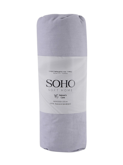 Простирадло на гумці колір сірий SOHO модель ЦБ-00249476 Фото
