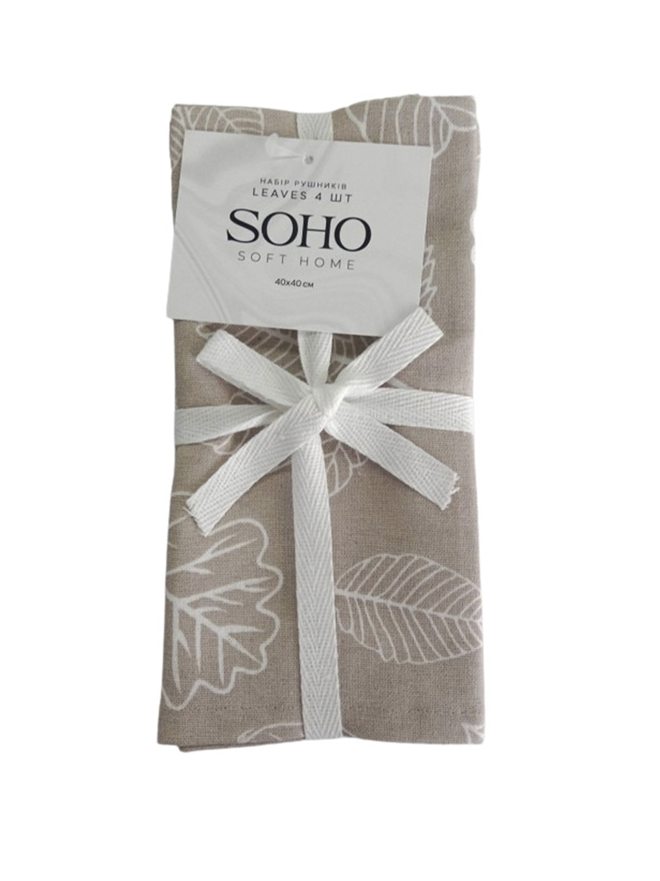 Набір кухонних рушників 4 шт."Leaves" SOHO модель ЦБ-00263918 Фото