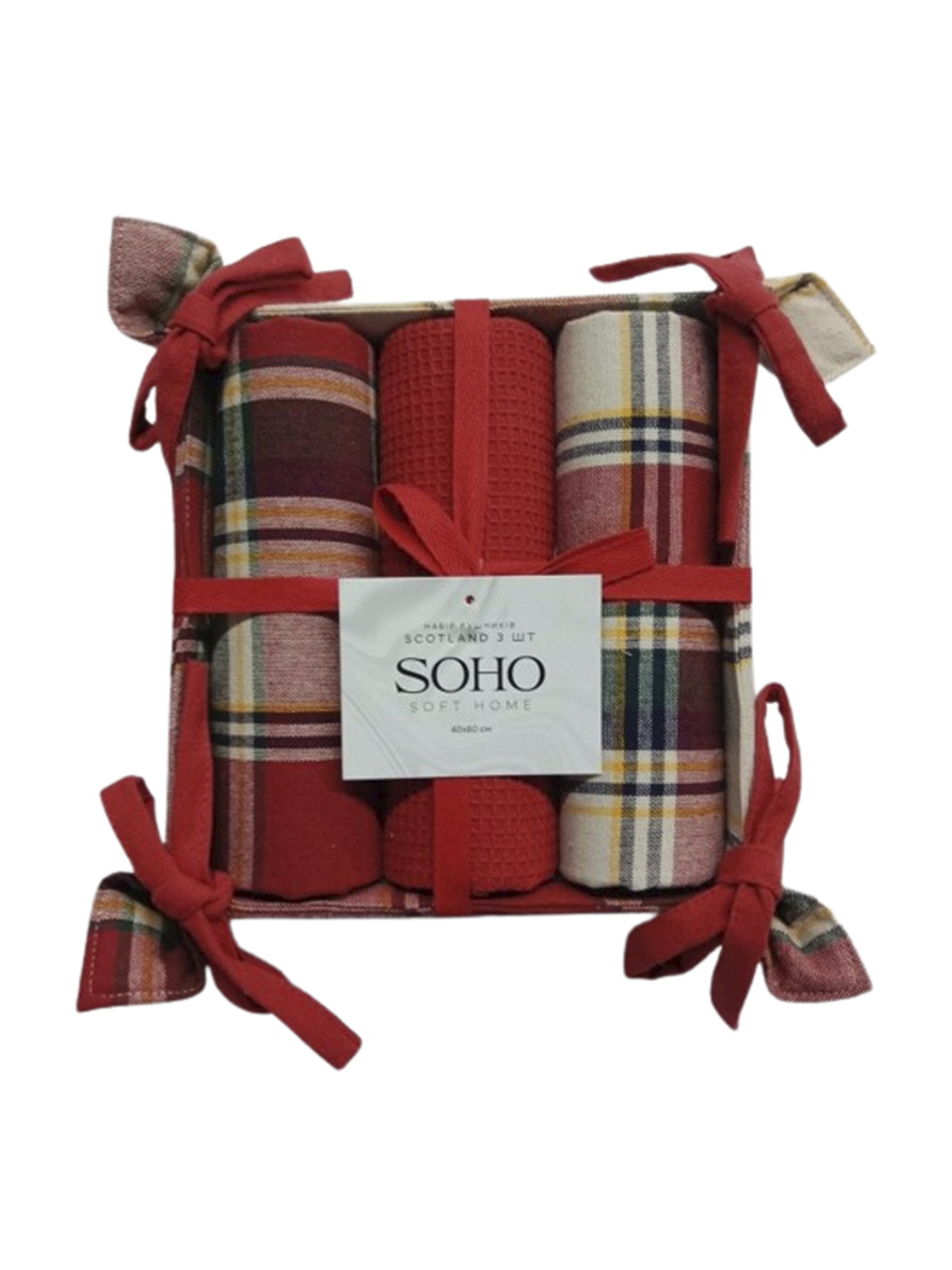 Набір кухонних рушників 3 шт. "Scotland" SOHO модель ЦБ-00263928 Фото