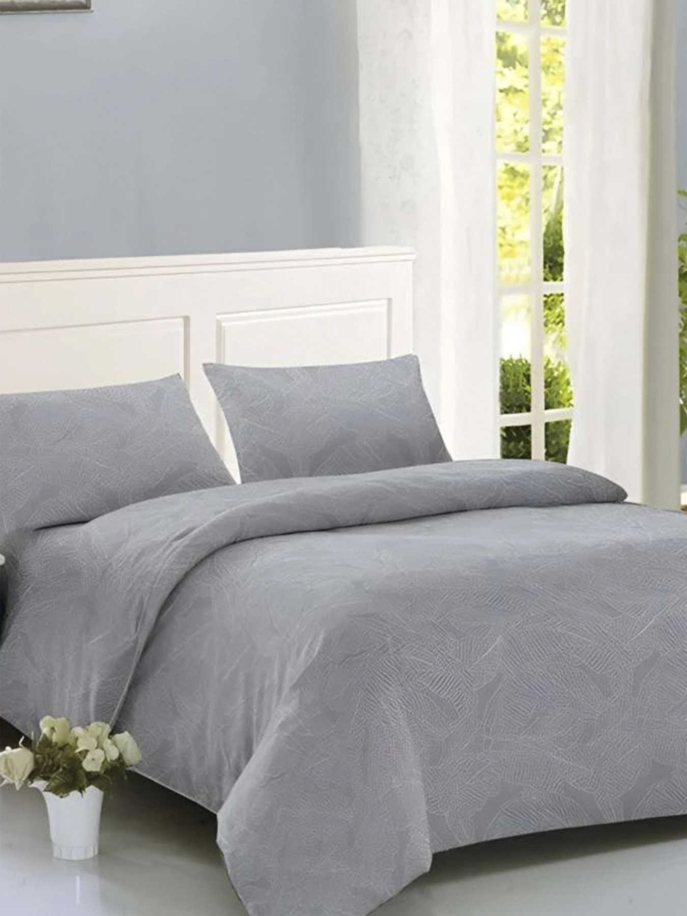 Комплект постельного белья Евро Leaves Grey SOHO модель ЦБ-00268155 Фото