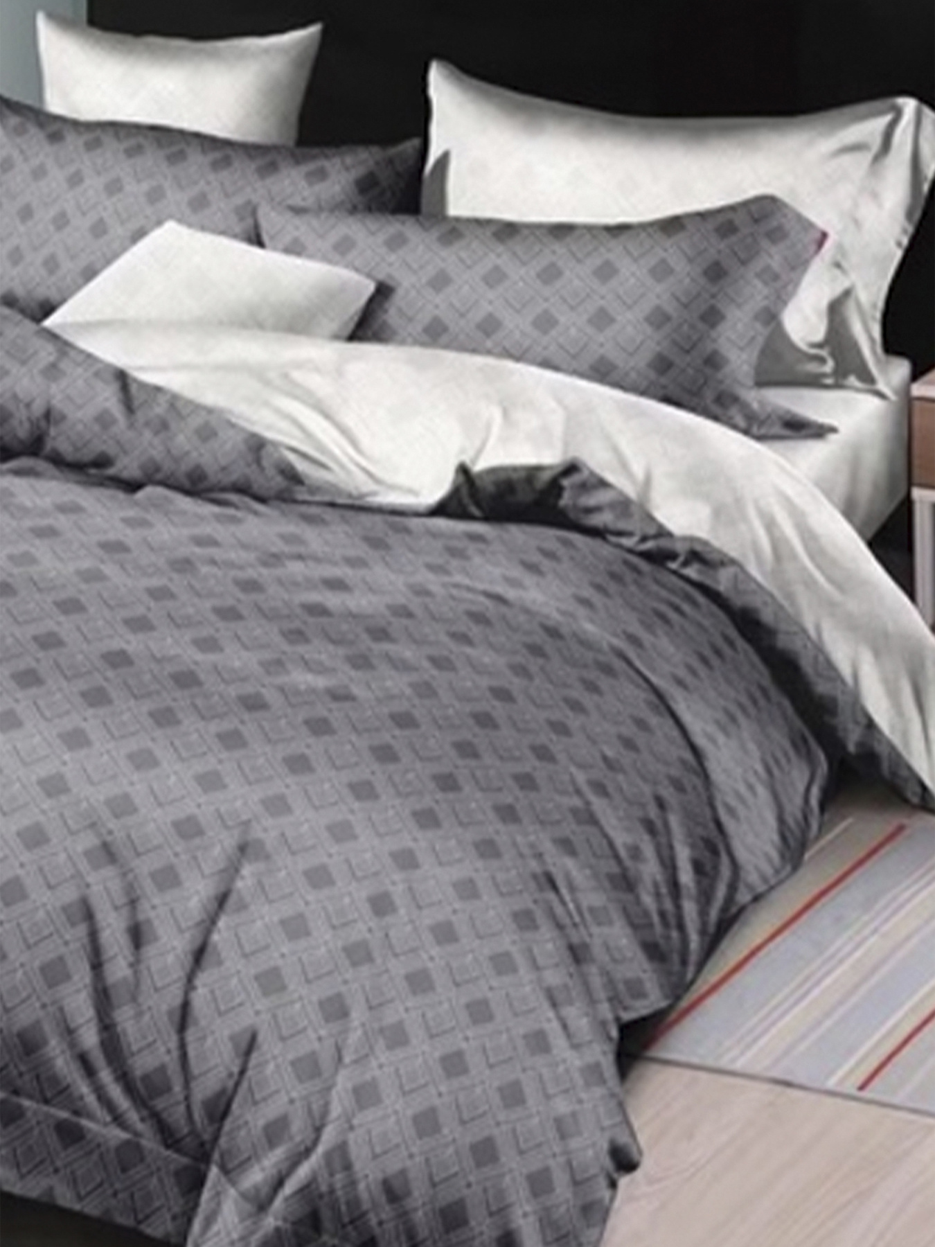 Комплект постільної білизни Євро - Lounge Luigi Grey SOHO модель ЦБ-00272916 Фото