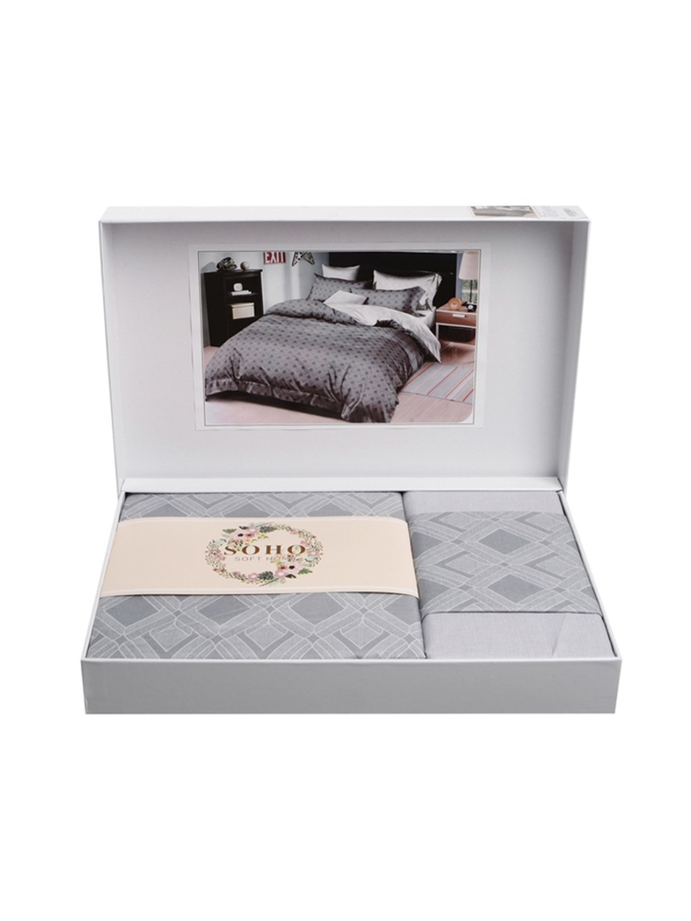 Комплект постільної білизни Євро - Lounge Luigi Grey SOHO модель ЦБ-00272916 Фото