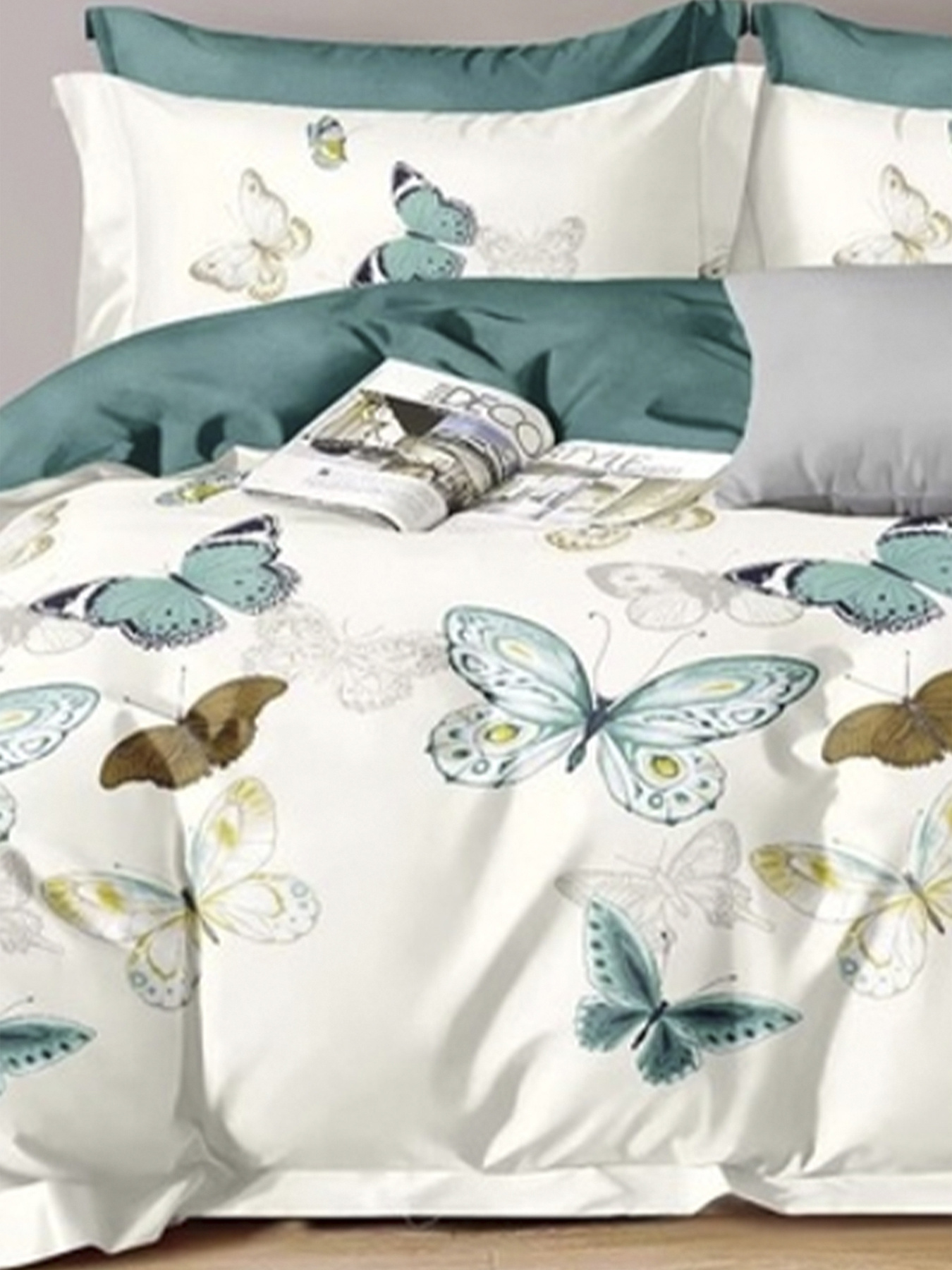 Комплект постільної білизни Євро - Butterfly Aqua SOHO модель ЦБ-00272922 Комплект постільної білизни Євро - Butterfly Aqua SOHO модель ЦБ-00272922 Фото