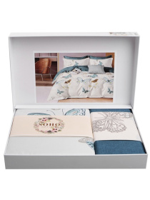 Комплект постільної білизни Євро - Butterfly Aqua SOHO модель ЦБ-00272922 Комплект постільної білизни Євро - Butterfly Aqua SOHO модель ЦБ-00272922 Фото