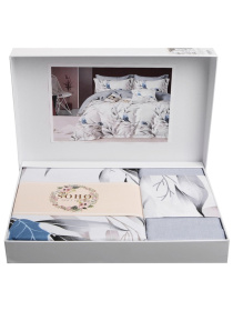 Комплект постільної білизни Євро - Lounge Flora Blue SOHO модель ЦБ-00272923 Фото