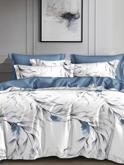 Комплект постельного белья Евро - Lounge Flora Blue SOHO модель ЦБ-00272923 Фото