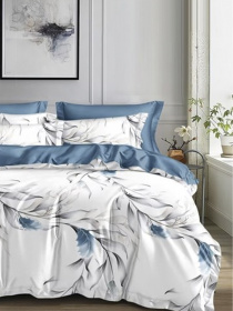 Комплект постільної білизни Євро - Lounge Flora Blue SOHO модель ЦБ-00272923 Фото