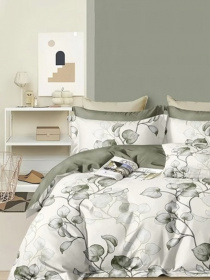 Комплект постільної білизни Євро - Lounge Flowers Olive SOHO модель ЦБ-00272924 Фото