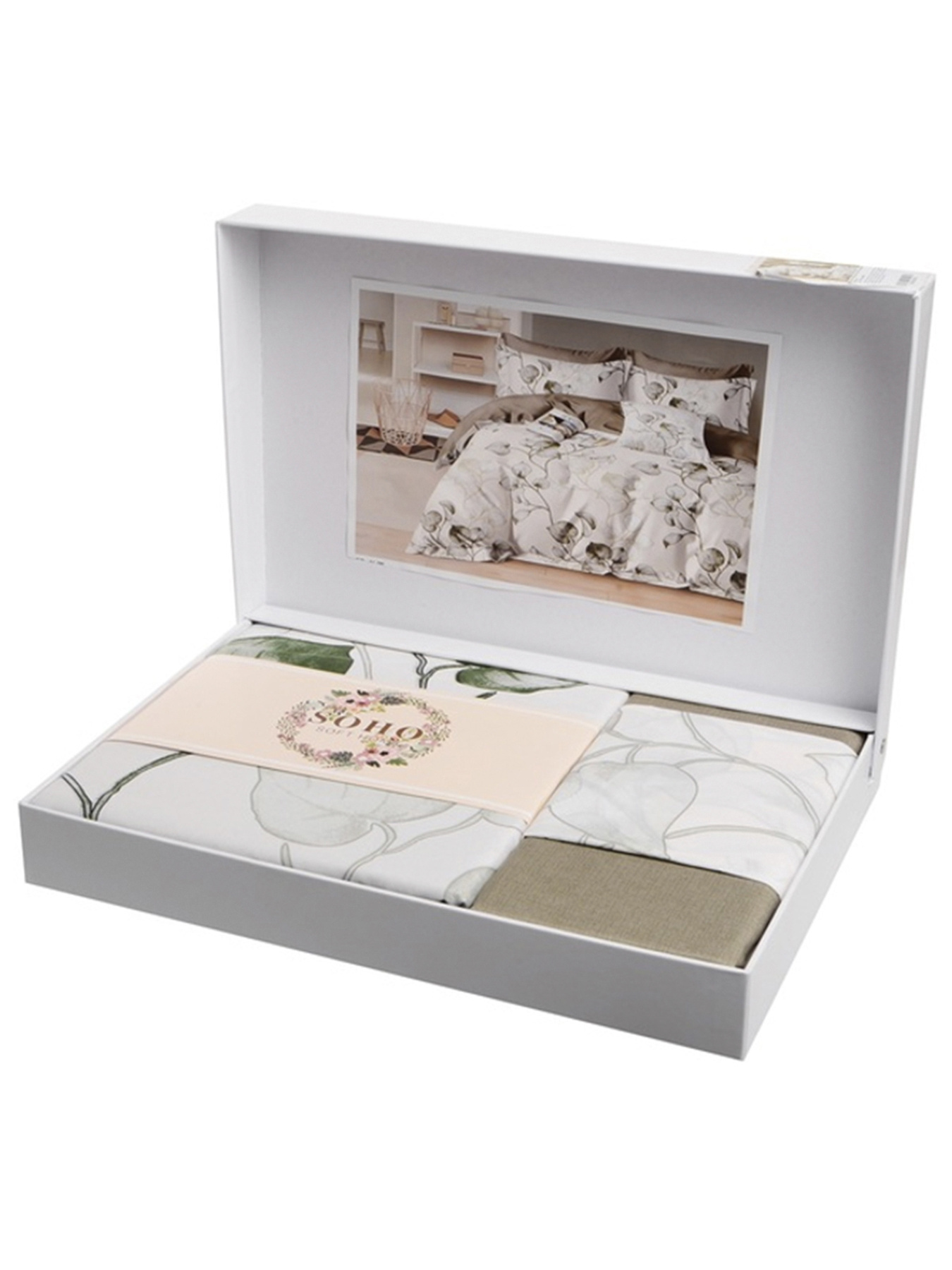 Комплект постільної білизни Євро - Lounge Flowers Olive SOHO модель ЦБ-00272924 Комплект постільної білизни Євро - Lounge Flowers Olive SOHO модель ЦБ-00272924 Фото