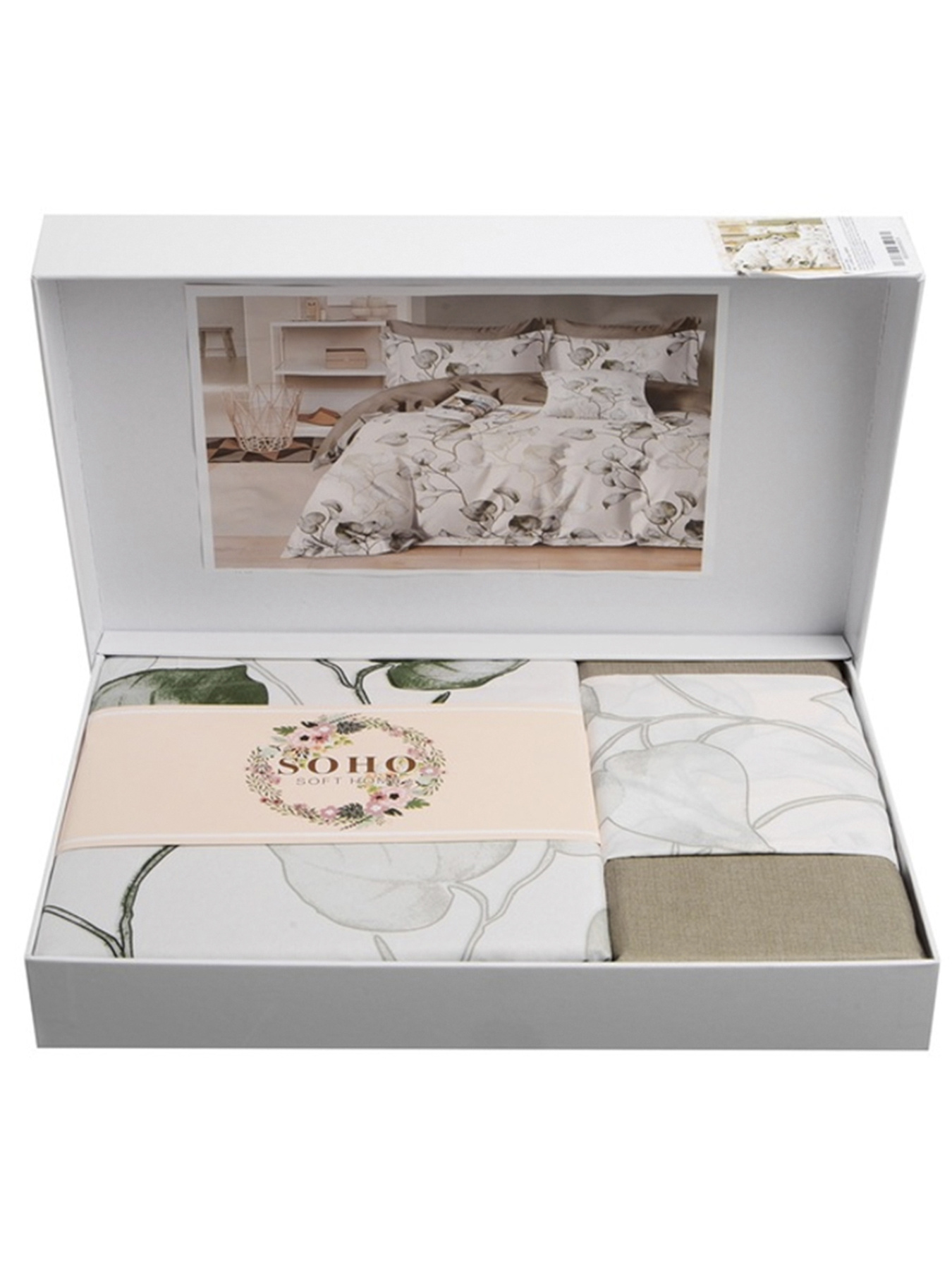 Комплект постільної білизни Євро - Lounge Flowers Olive SOHO модель ЦБ-00272924 Комплект постільної білизни Євро - Lounge Flowers Olive SOHO модель ЦБ-00272924 Фото