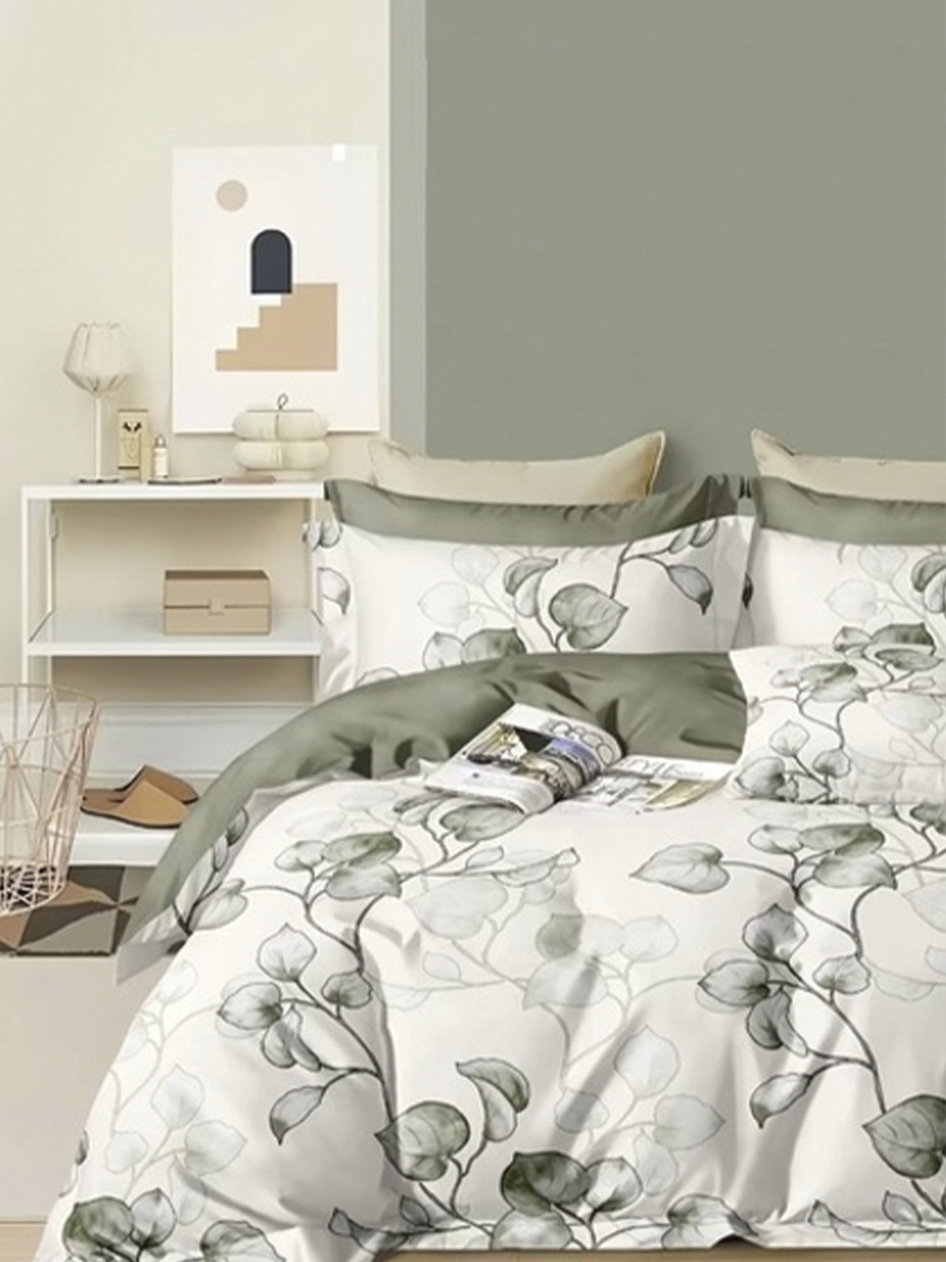 Комплект постільної білизни Євро - Lounge Flowers Olive SOHO модель ЦБ-00272924 Комплект постільної білизни Євро - Lounge Flowers Olive SOHO модель ЦБ-00272924 Фото