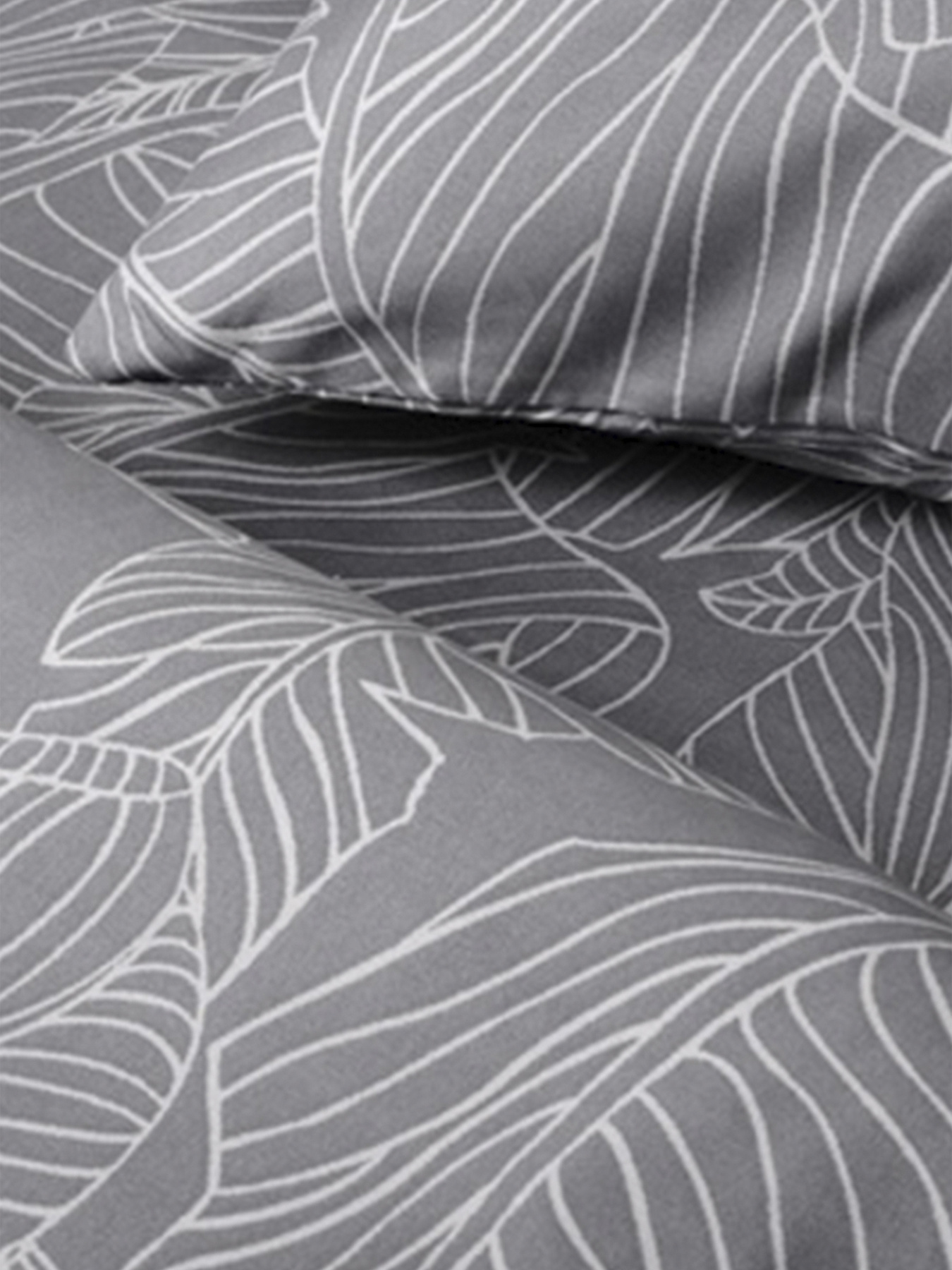 Комплект постільної білизни двоспальний - Leaves Grey SOHO модель ЦБ-00272925 Фото