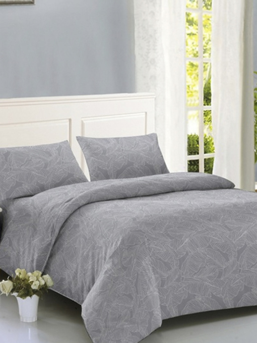 Комплект постільної білизни двоспальний - Leaves Grey SOHO модель ЦБ-00272925 Фото