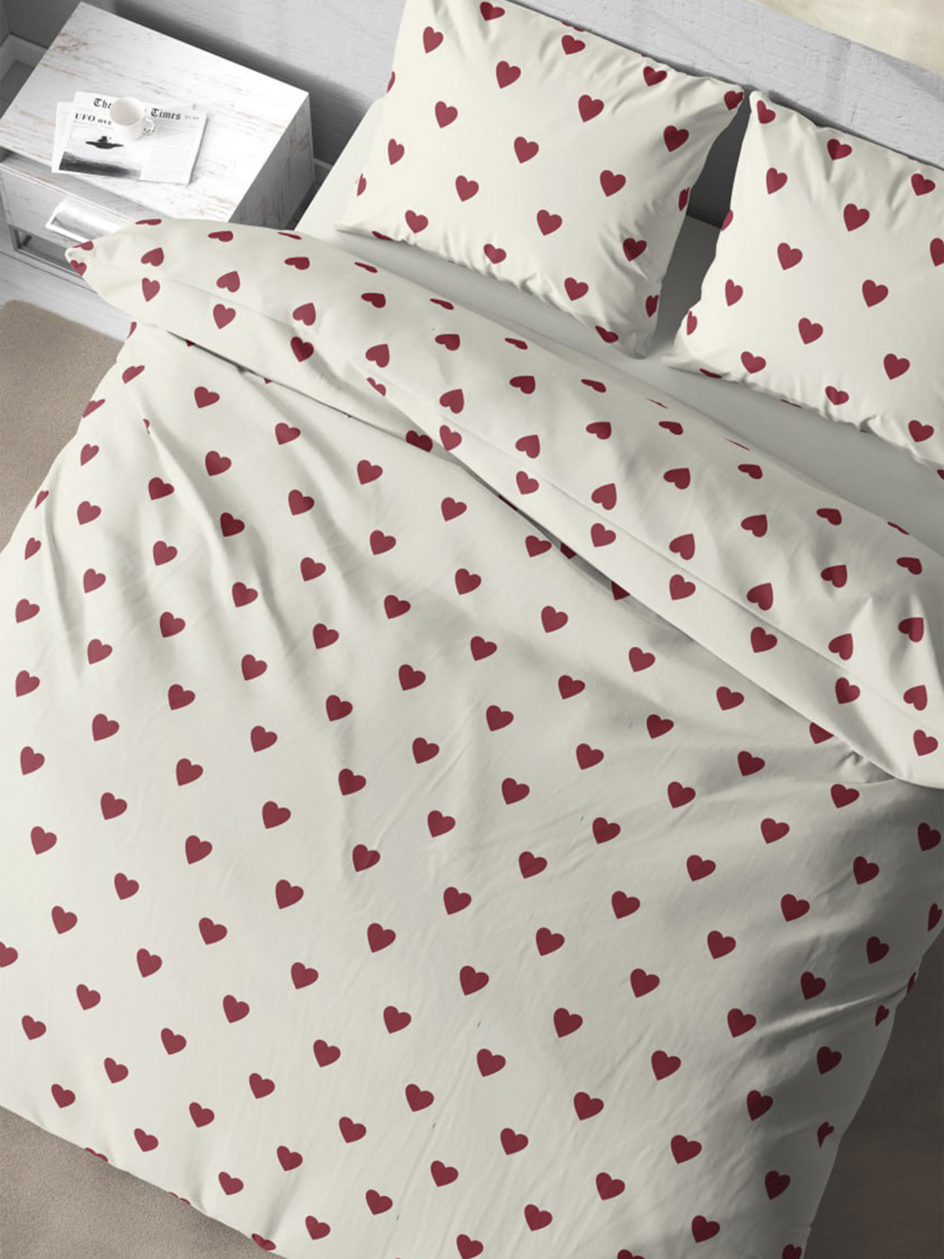 Постільна білизна Преміум колір молочний LeLit модель ЦБ-00277716 Фото