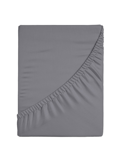 Простыня на резинке цвет графитовый LeLit модель ЦБ-00277738 Фото