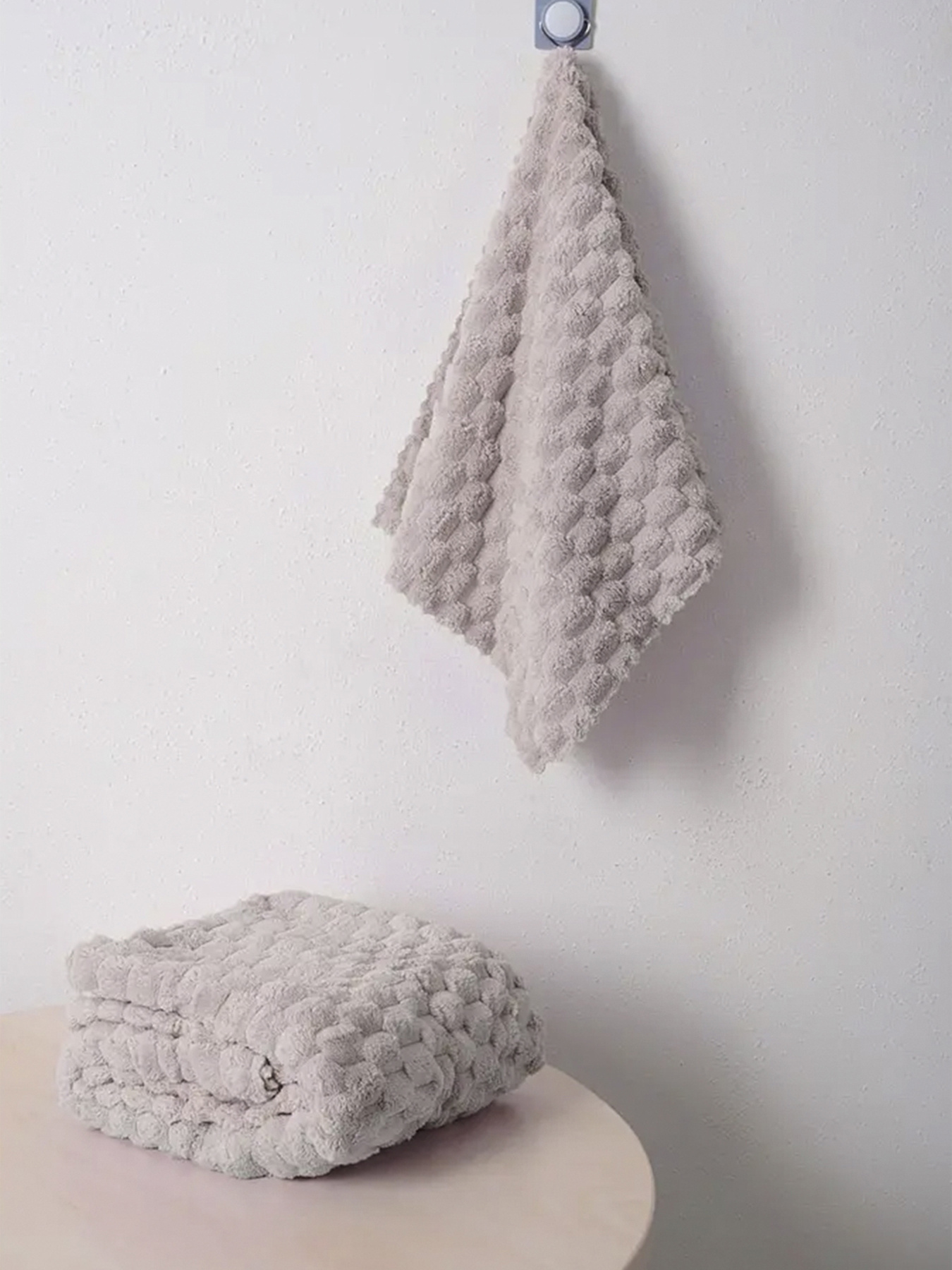 Текстильний банний набір, мікрофібра Sote Grey колір сірий 2 шт SOHO модель ЦБ-00281541 Фото