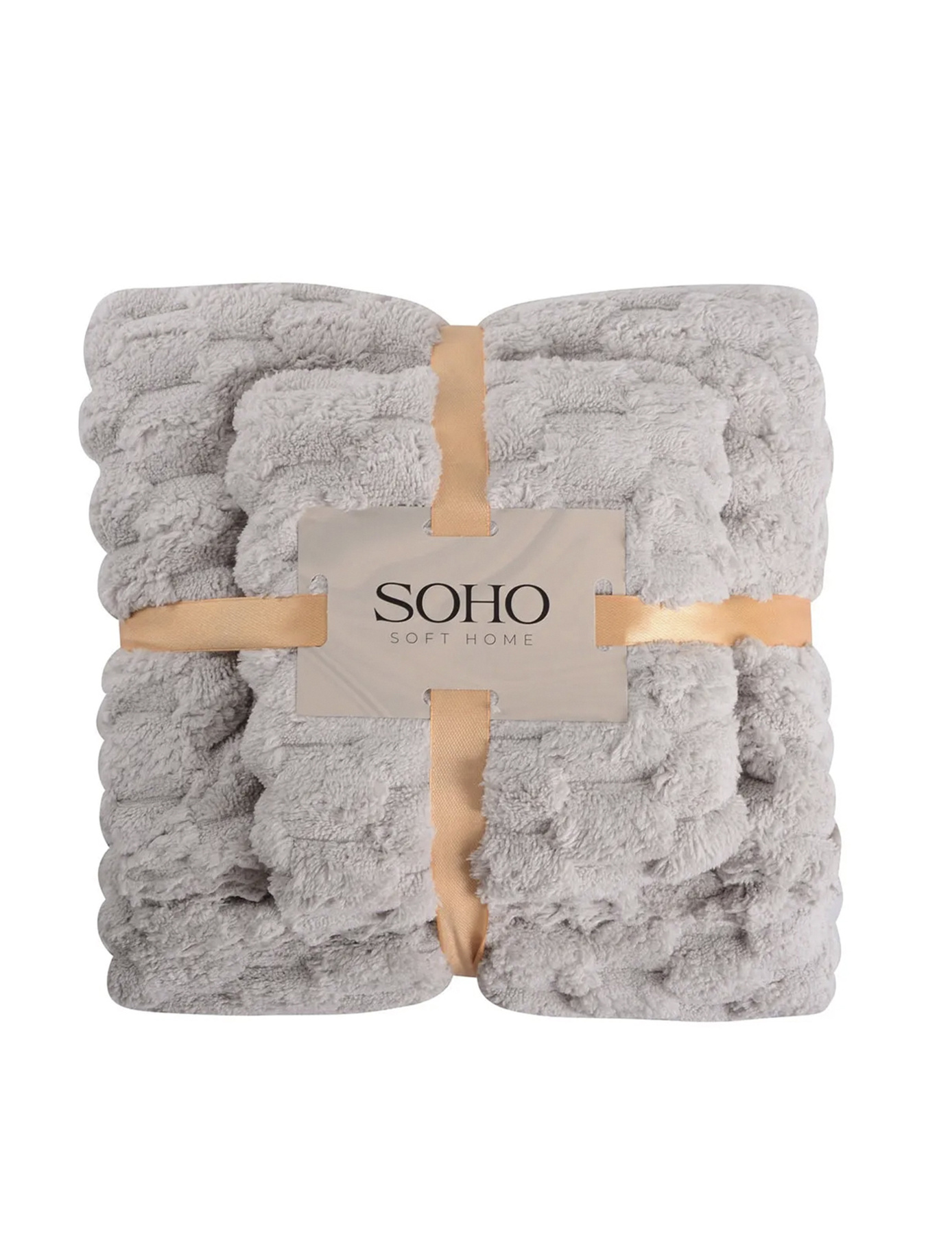 Текстильный банный набор, микрофибра Sote Grey цвет серый 2 шт SOHO модель ЦБ-00281541 Фото