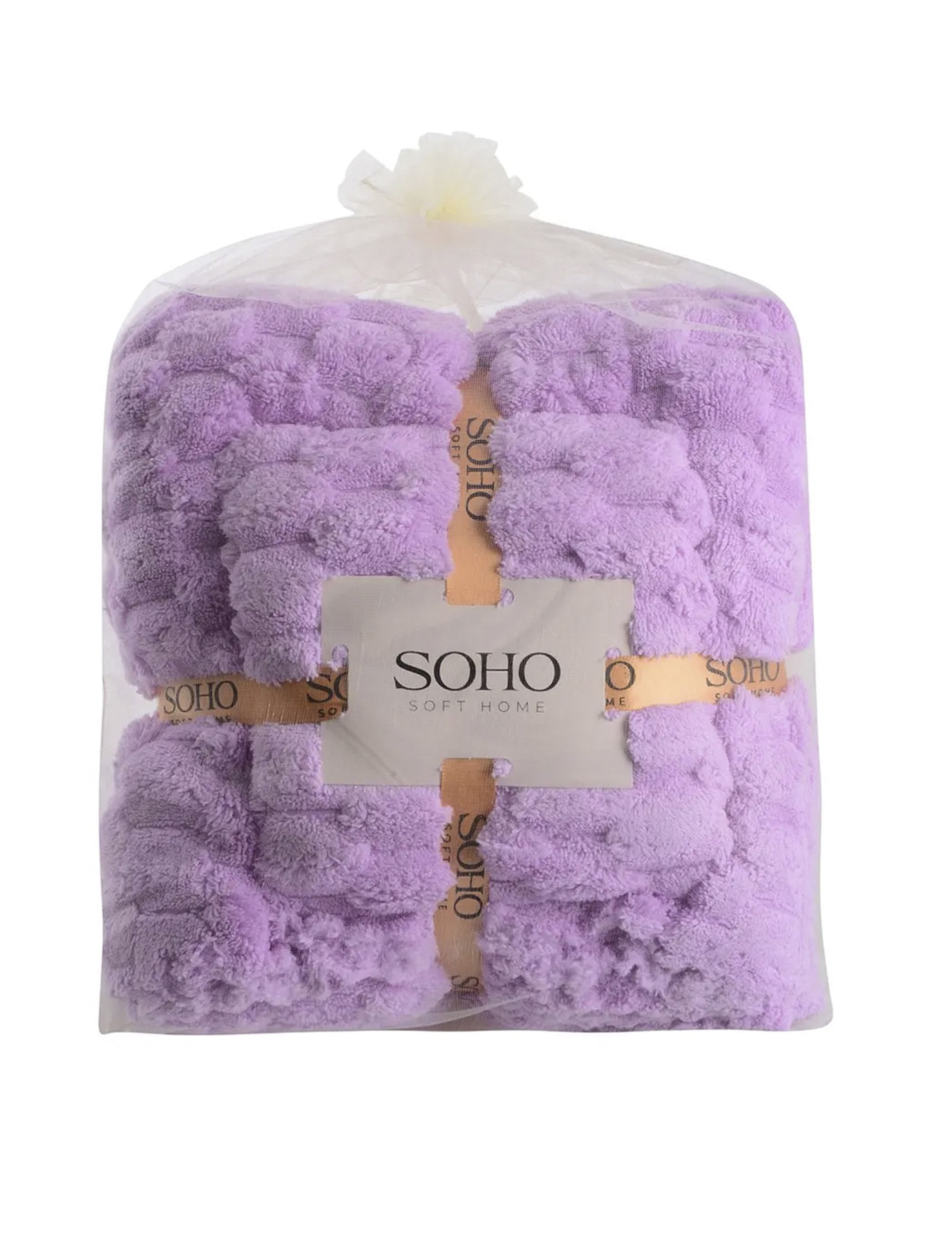Текстильный банный набор, микрофибра Sote Lilac цвет розовый 2 шт SOHO модель ЦБ-00281542 Фото