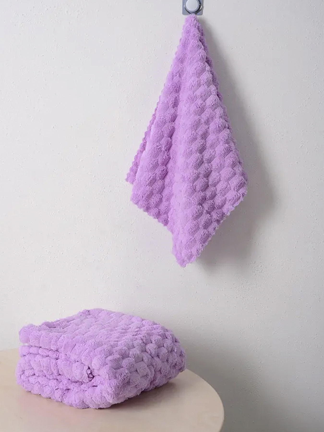 Текстильный банный набор, микрофибра Sote Lilac цвет розовый 2 шт SOHO модель ЦБ-00281542 Текстильный банный набор, микрофибра Sote Lilac цвет розовый 2 шт SOHO модель ЦБ-00281542 Фото