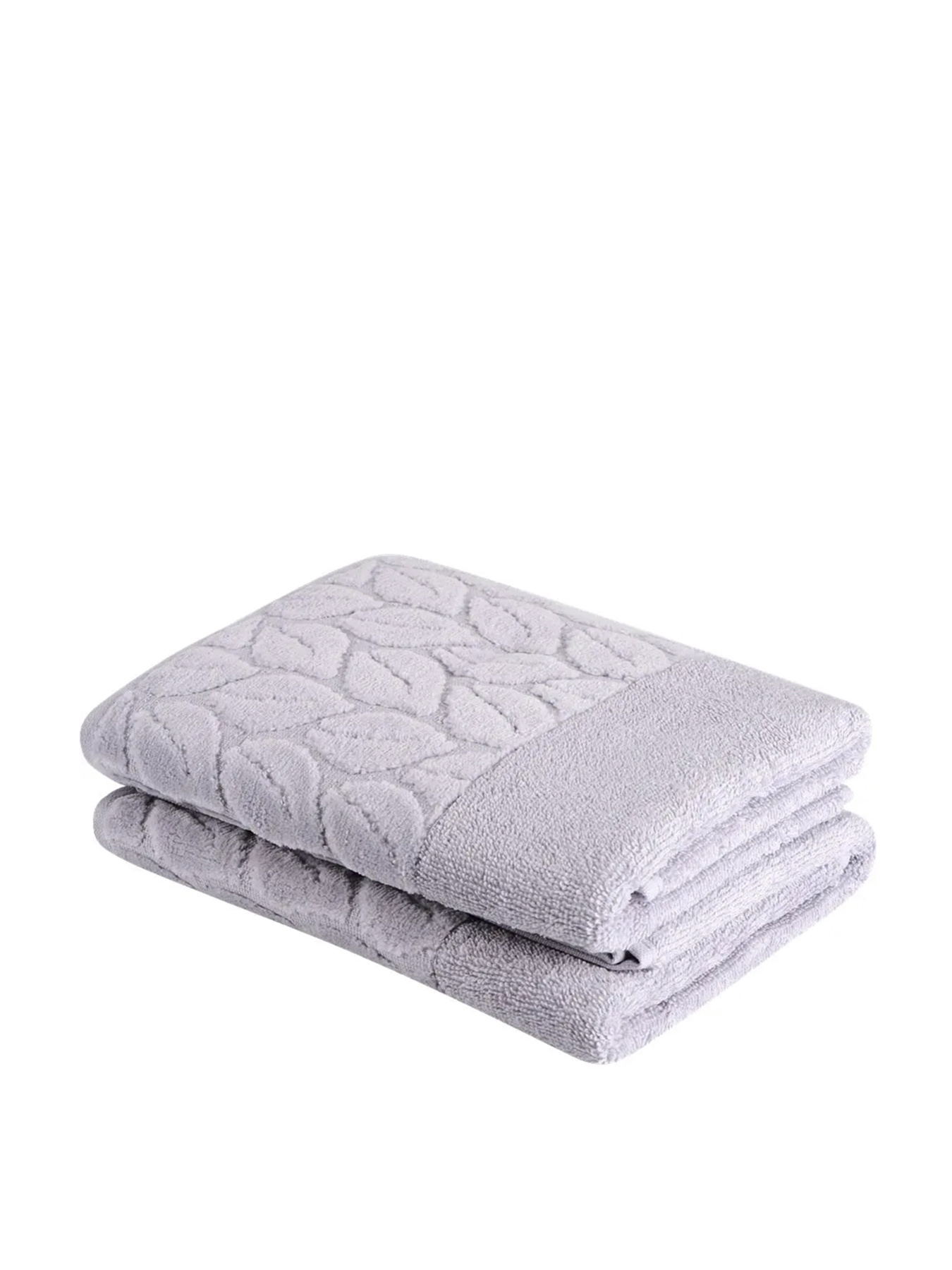 Текстильный банный набор, 100% хлопок Leaves Gray 2 шт. цвет серый SOHO модель ЦБ-00281552 Текстильный банный набор, 100% хлопок Leaves Gray 2 шт. цвет серый SOHO модель ЦБ-00281552 Фото