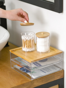 Органайзер для ватных палочек "Paris" MBM MY HOME модель FH-25 T/WOOD Фото