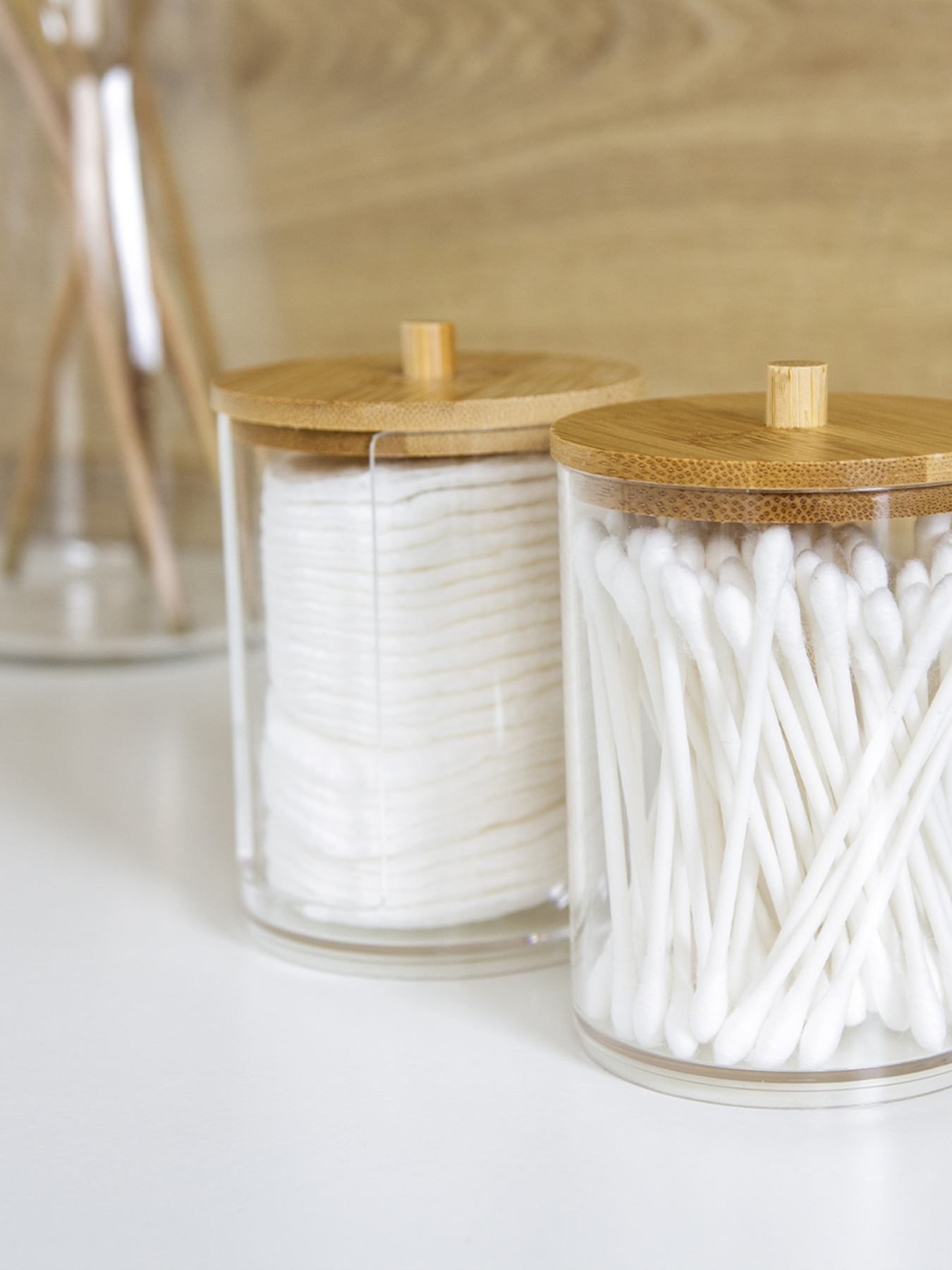 Органайзер для ватных дисков "Paris" MBM MY HOME модель FH-26 T/WOOD Фото