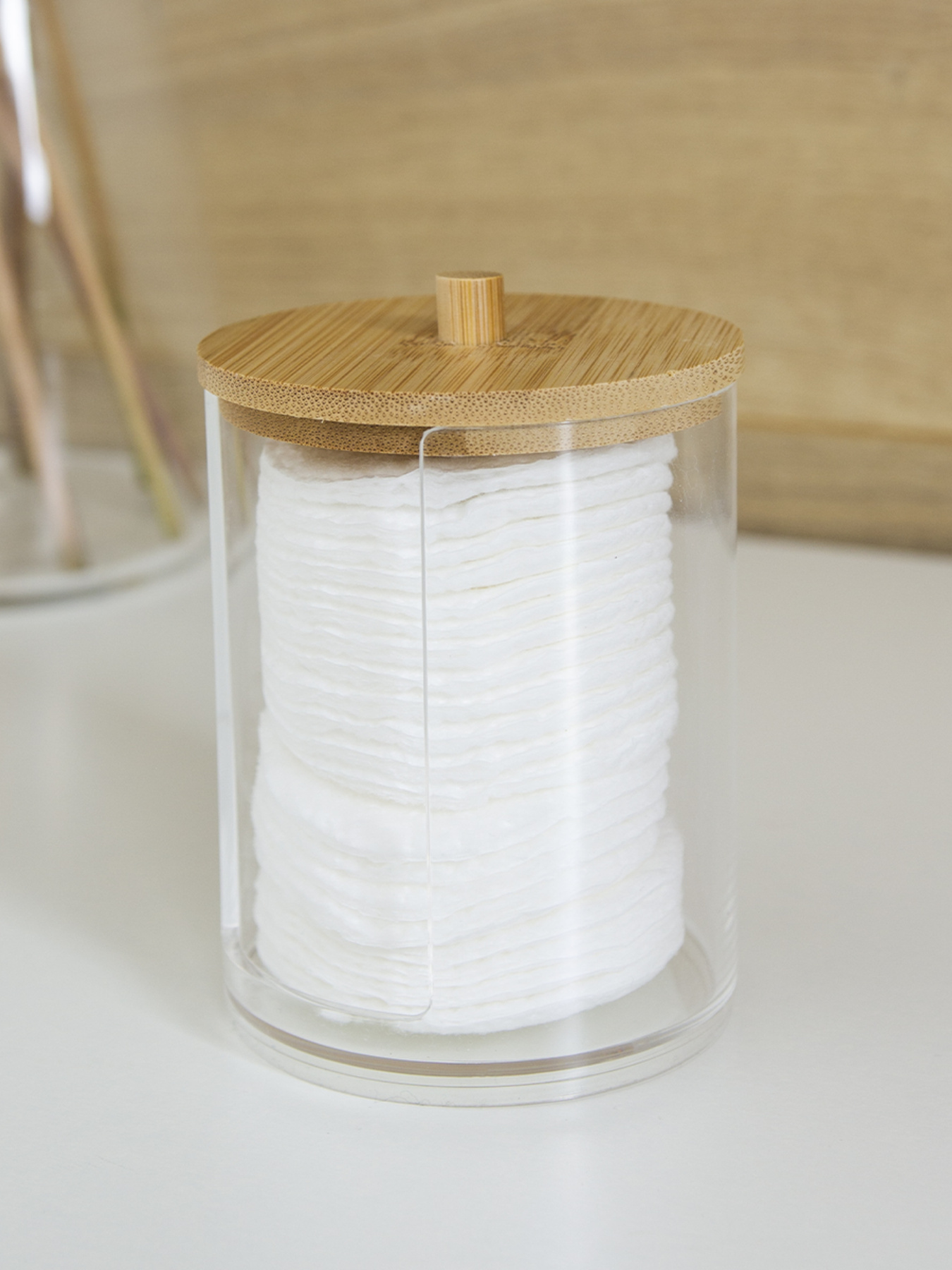 Органайзер для ватних дисків "Paris" MBM HOME модель FH-26 T/WOOD Фото