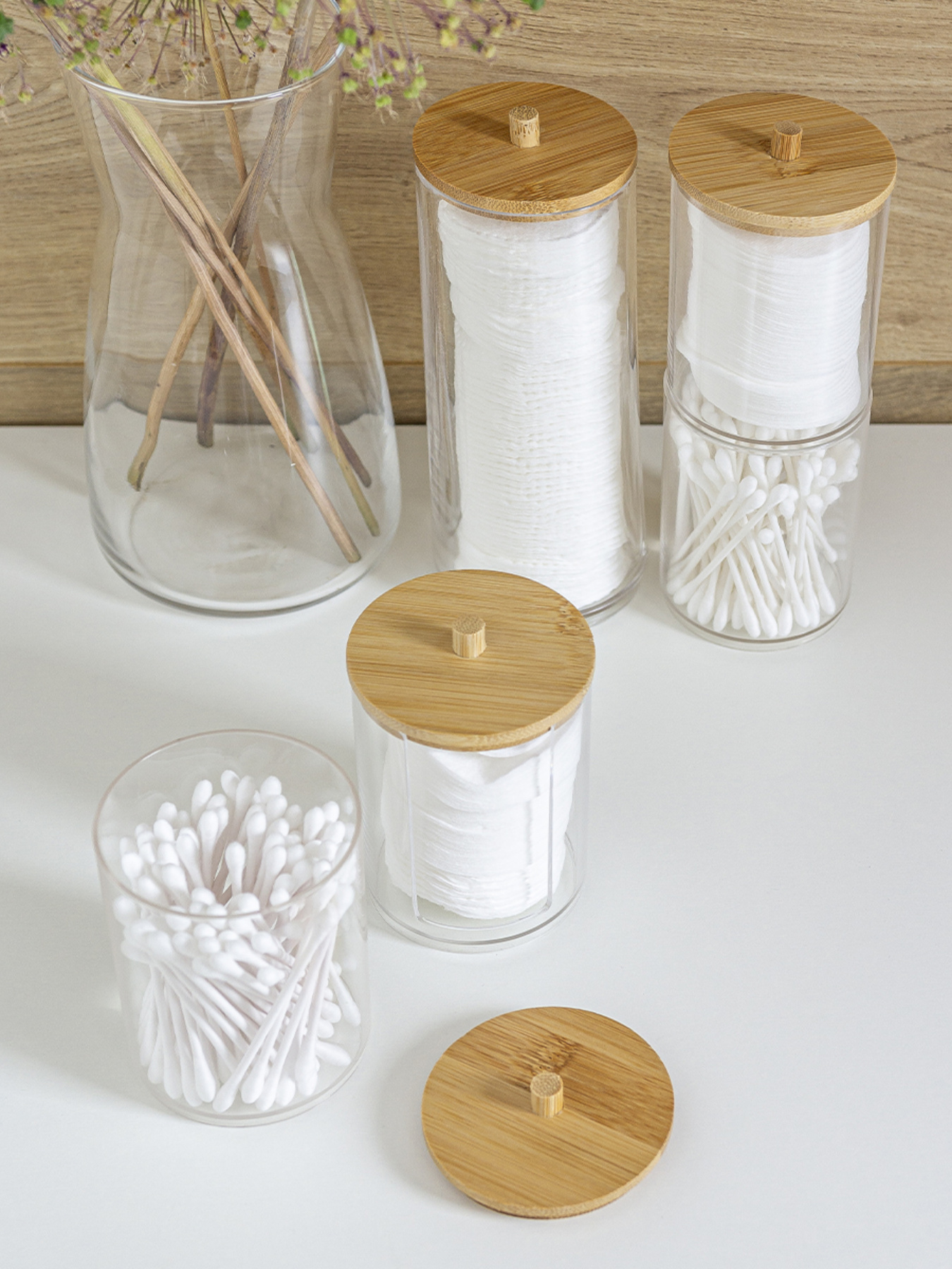 Органайзер для ватных дисков "Paris" MBM MY HOME модель FH-28 T/WOOD Фото