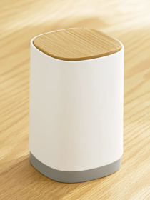 Органайзер для ватних паличок та зубочисток "Scandinavia" MBM HOME модель FH-40 WHITE/WOOD Фото