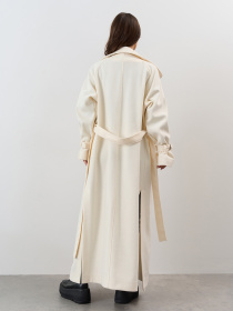 Пальто ISSA Plus модель 15324_молочный Фото