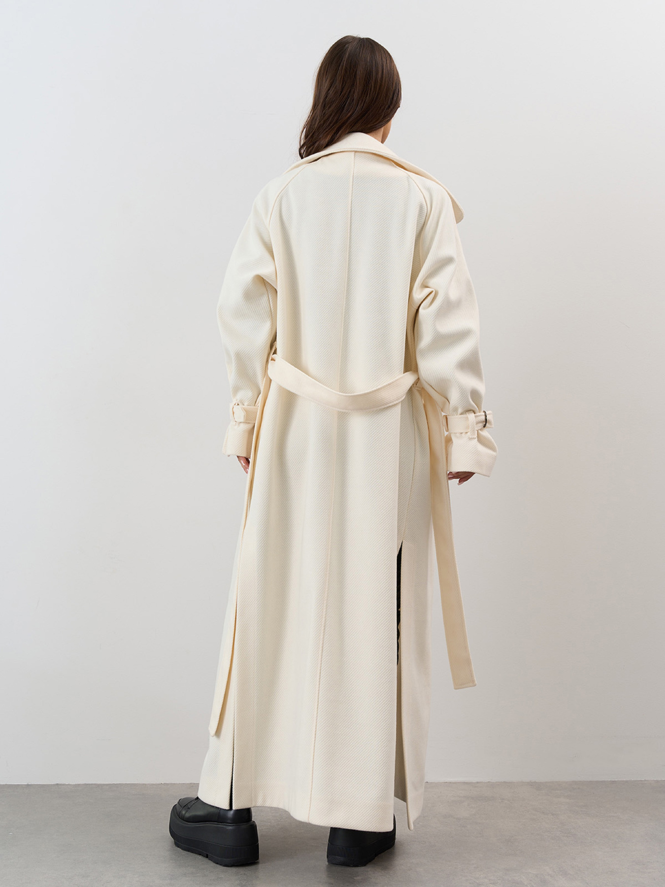 Пальто ISSA Plus модель 15324_молочный Фото