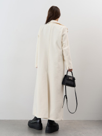 Пальто ISSA Plus модель 15325_молочный Фото