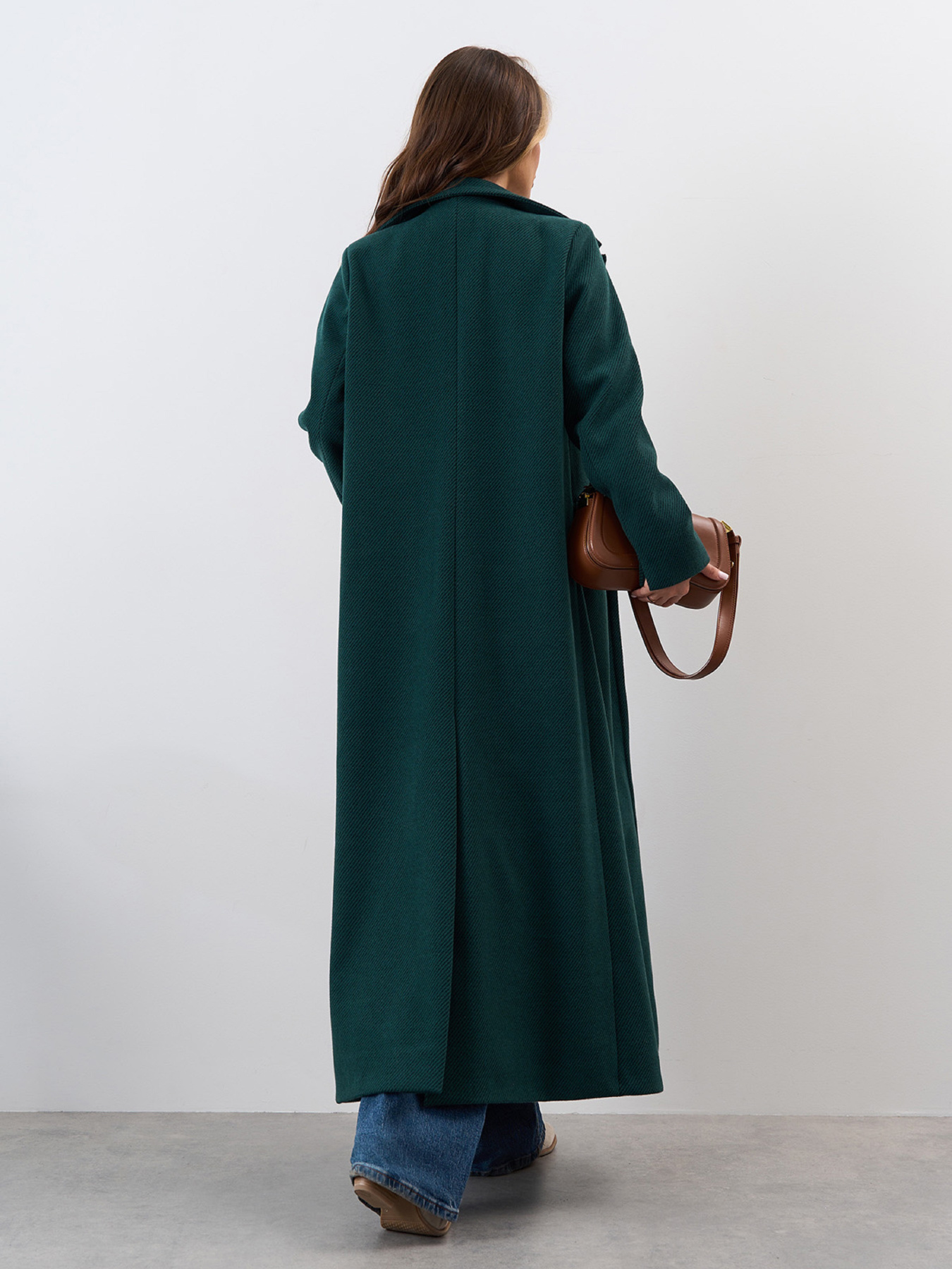 Пальто ISSA Plus модель 15325_темно_зеленый Фото