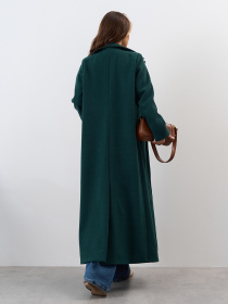 Пальто ISSA Plus модель 15325_темно_зеленый Фото